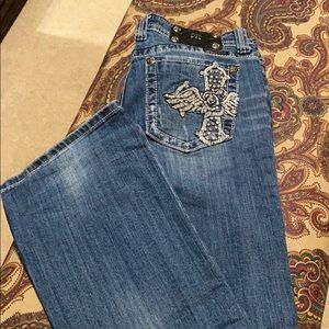 Miss Me distressed jeans with winged cross